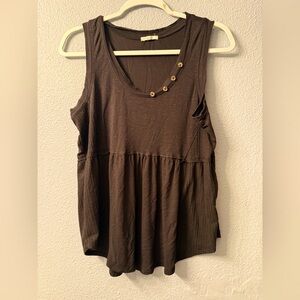 Maurices Black Sleeveless Peplum Tank Top